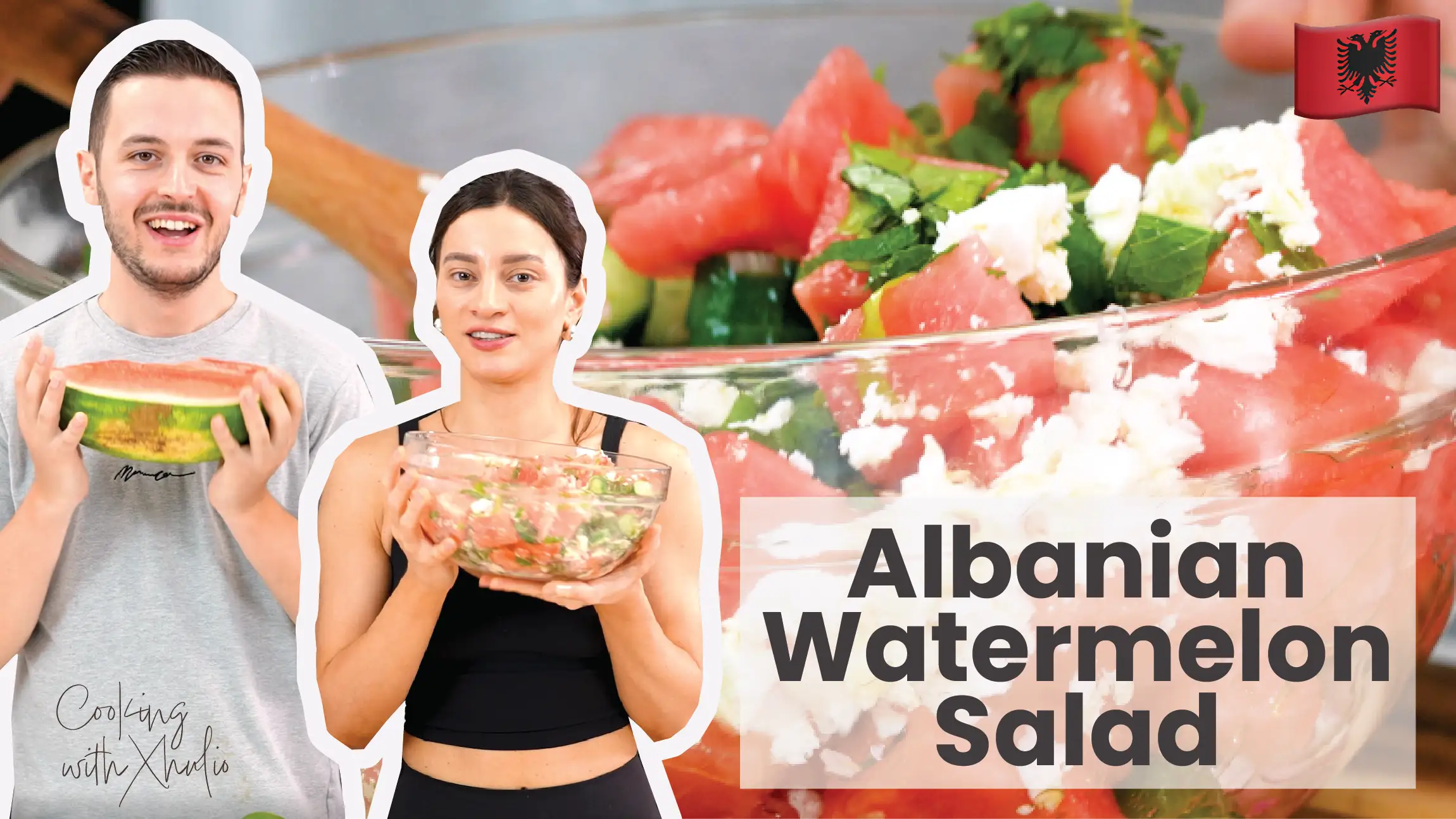 Albanian Watermelon Feta Salad Recipe - Xhulio Cooks